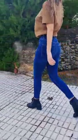 The most attractive person strolling on the street without a bra porn video